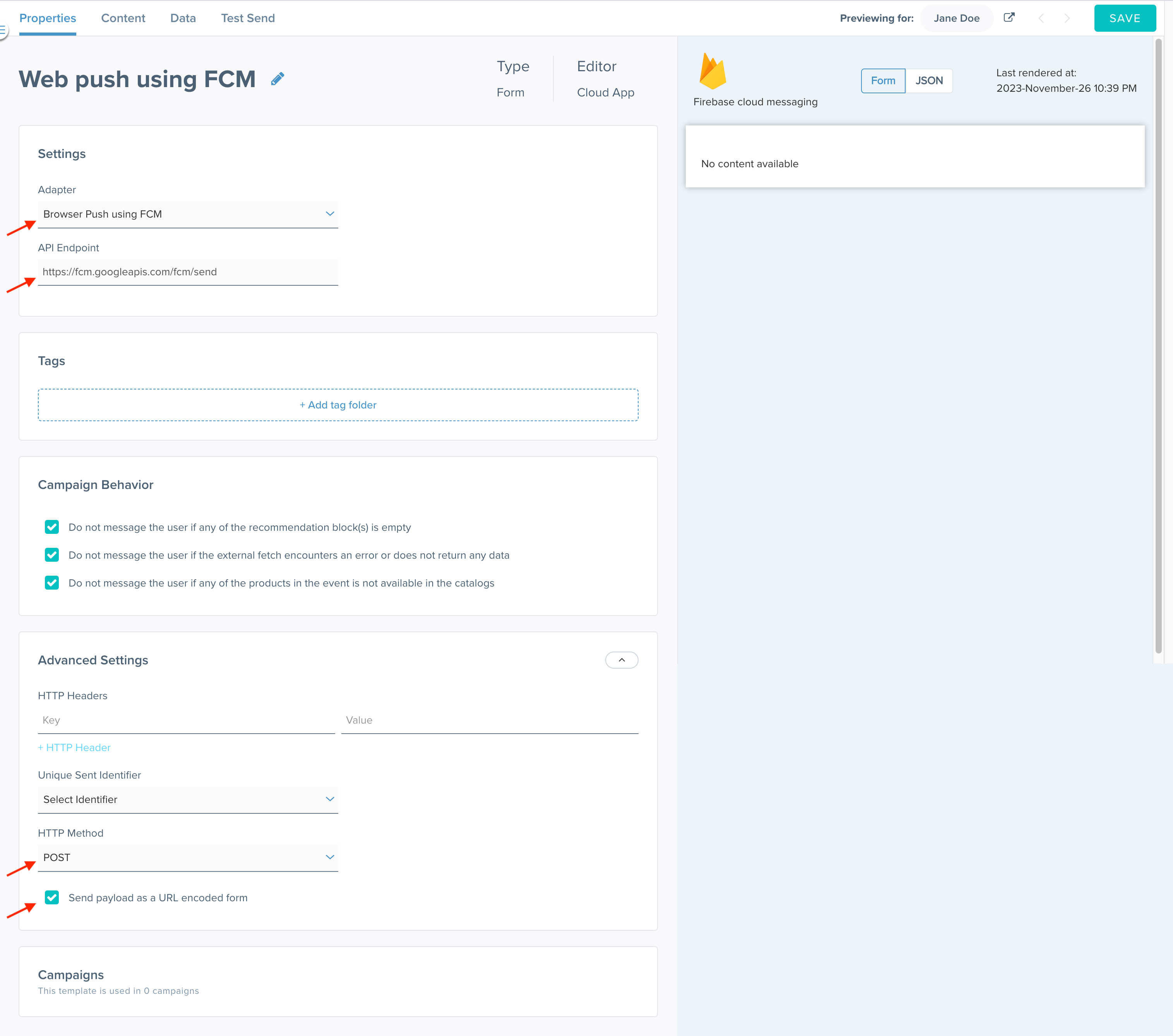 Google firebase web push help center