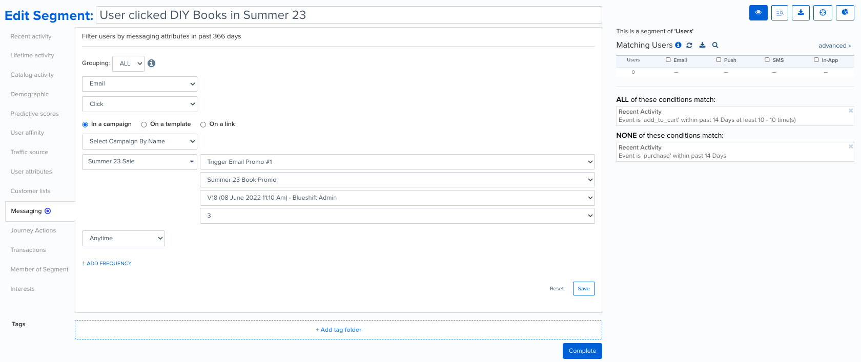 Users who clicked on a particular link inside a template - example.png